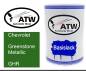 Preview: Chevrolet, Greenstone Metallic, GHR: 500ml Lackdose, von ATW Autoteile West.